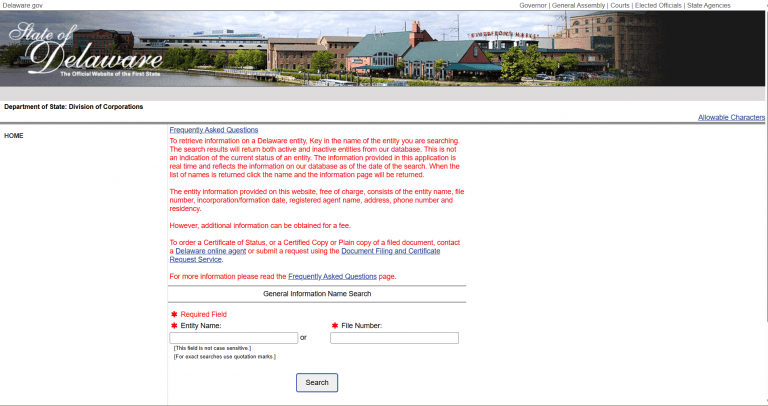 Delaware Sec How to Perform a Delaware Business Entity Search | BusinessAnywhere