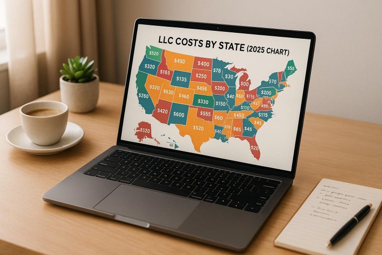 How Much Does It Really Cost to Start an LLC in Each State? (2025 Chart)