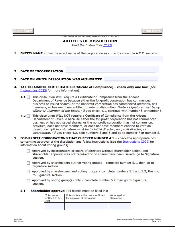 How to Dissolve an Arizona LLC