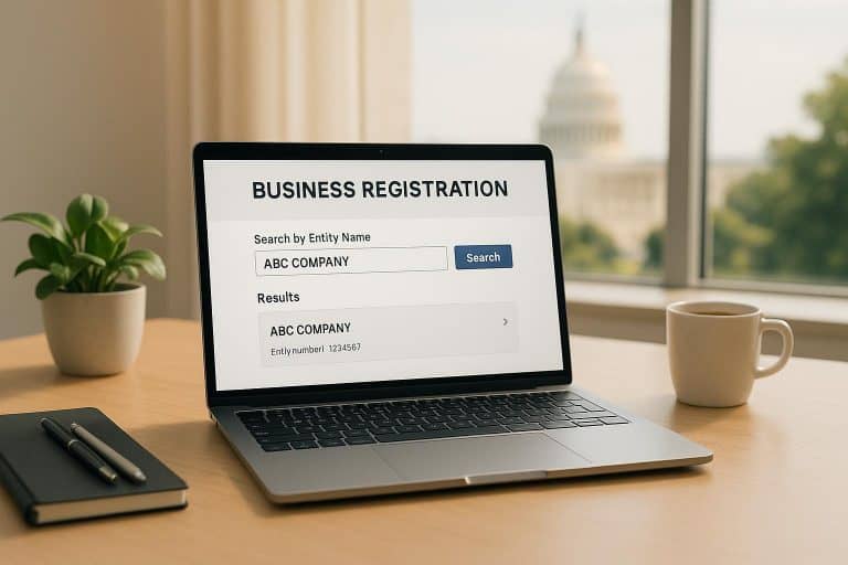 How to do a Washington DC business entity search