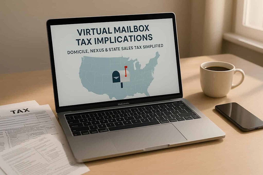 Virtual Mailbox Tax Implications: Domicile, Nexus & State Sales Tax Simplified