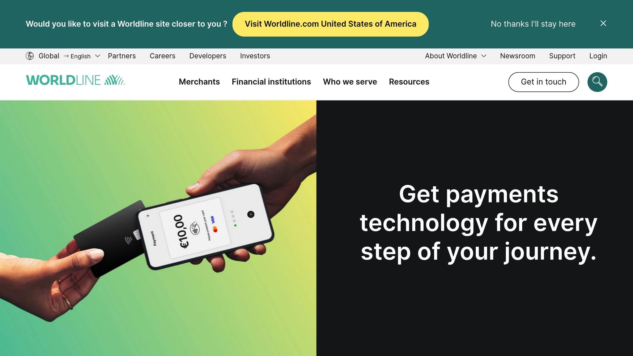 Close-up of a person holding a smartphone with a payment app, illustrating digital payment technology for global SMBs.
