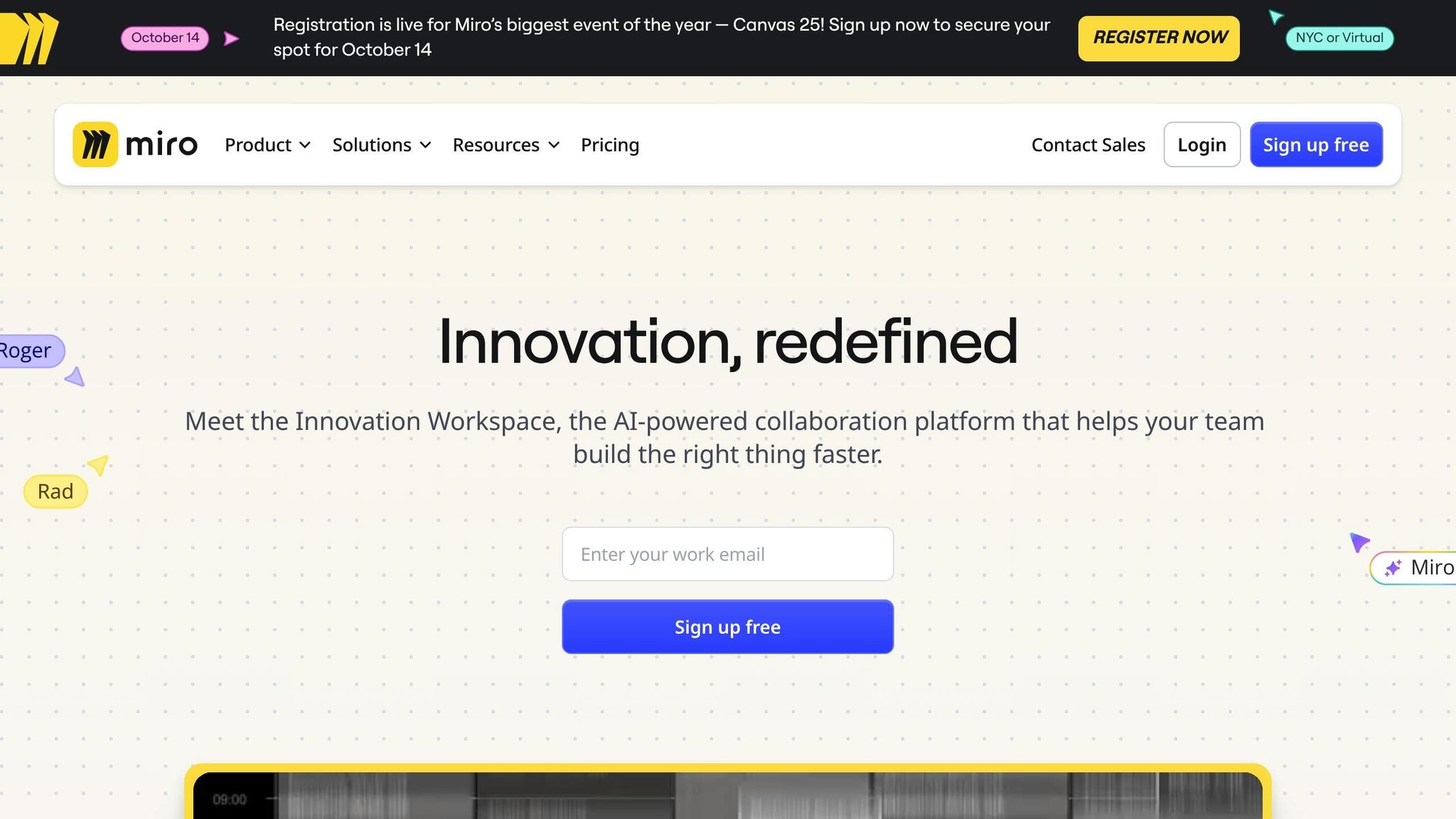 Screenshot of Business Anywhere collaboration platform showcasing AI-powered tools for remote team productivity and innovation.