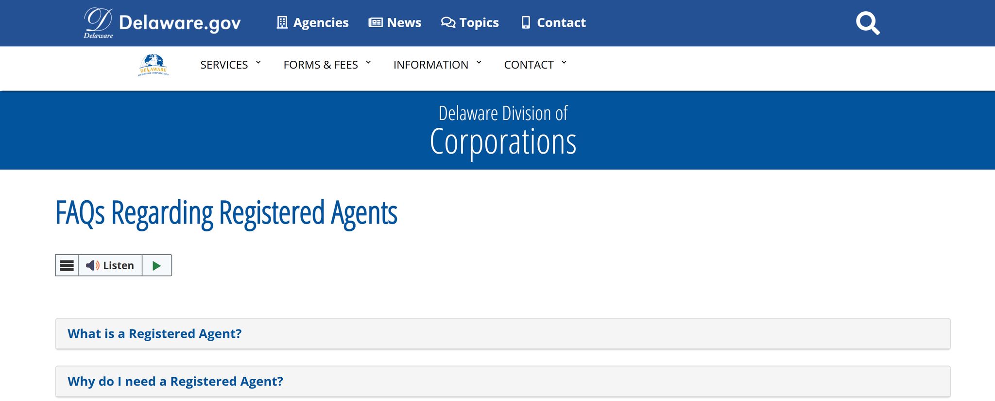 Delaware registered agent