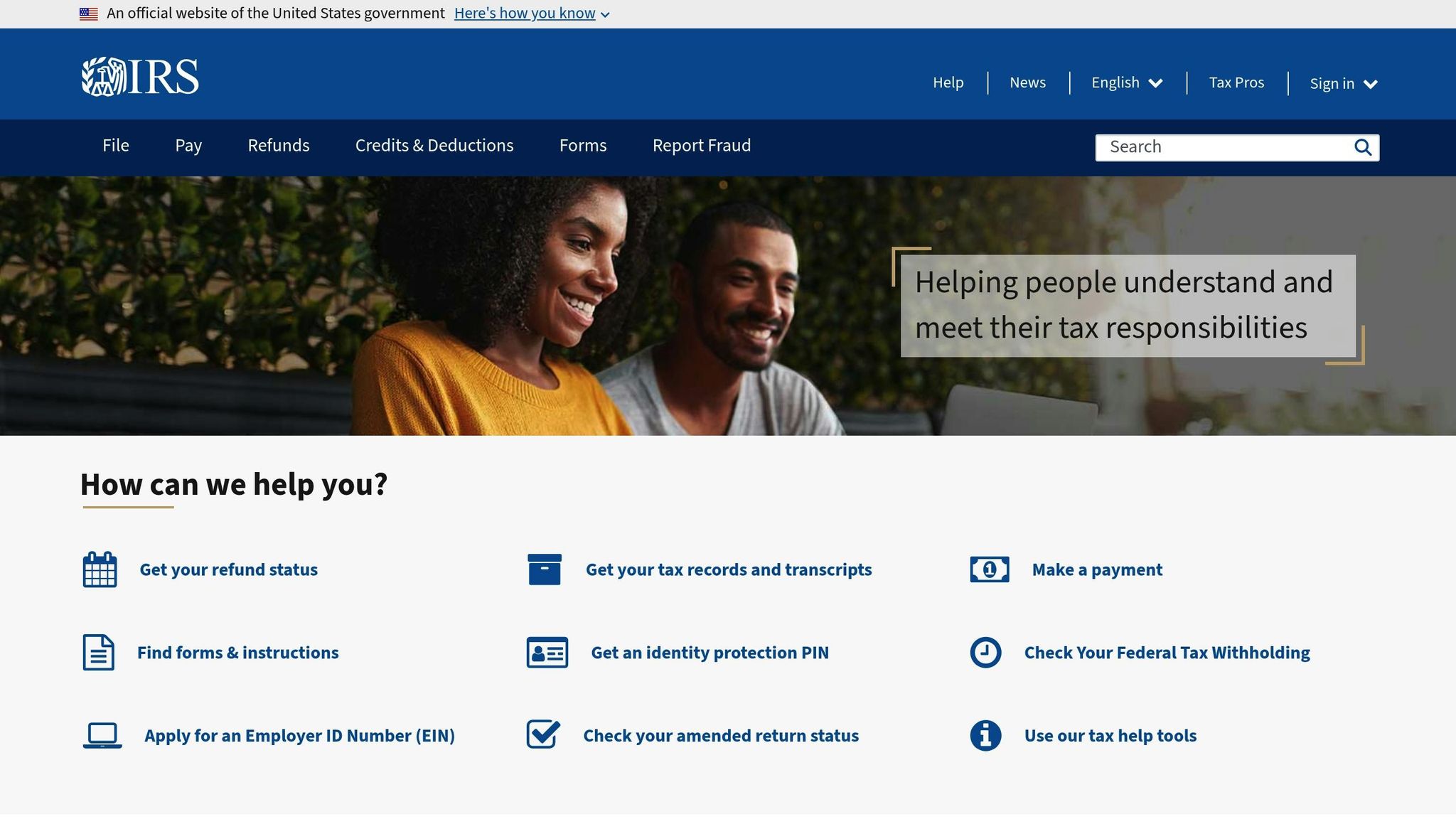 IRS online tools for tax filing, refunds, transcripts, and payments to help individuals and businesses manage their tax responsibilities effectively.