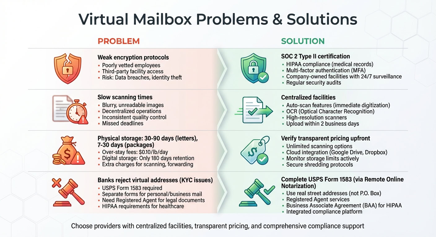 Virtual Mailbox Problems vs Solutions: Security, Scanning, and Compliance Guide
