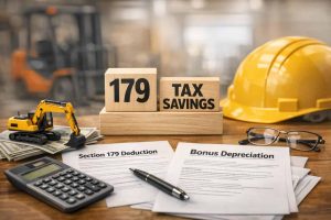 Section 179 Deduction and Bonus Depreciation: Big Tax Savings on Equipment