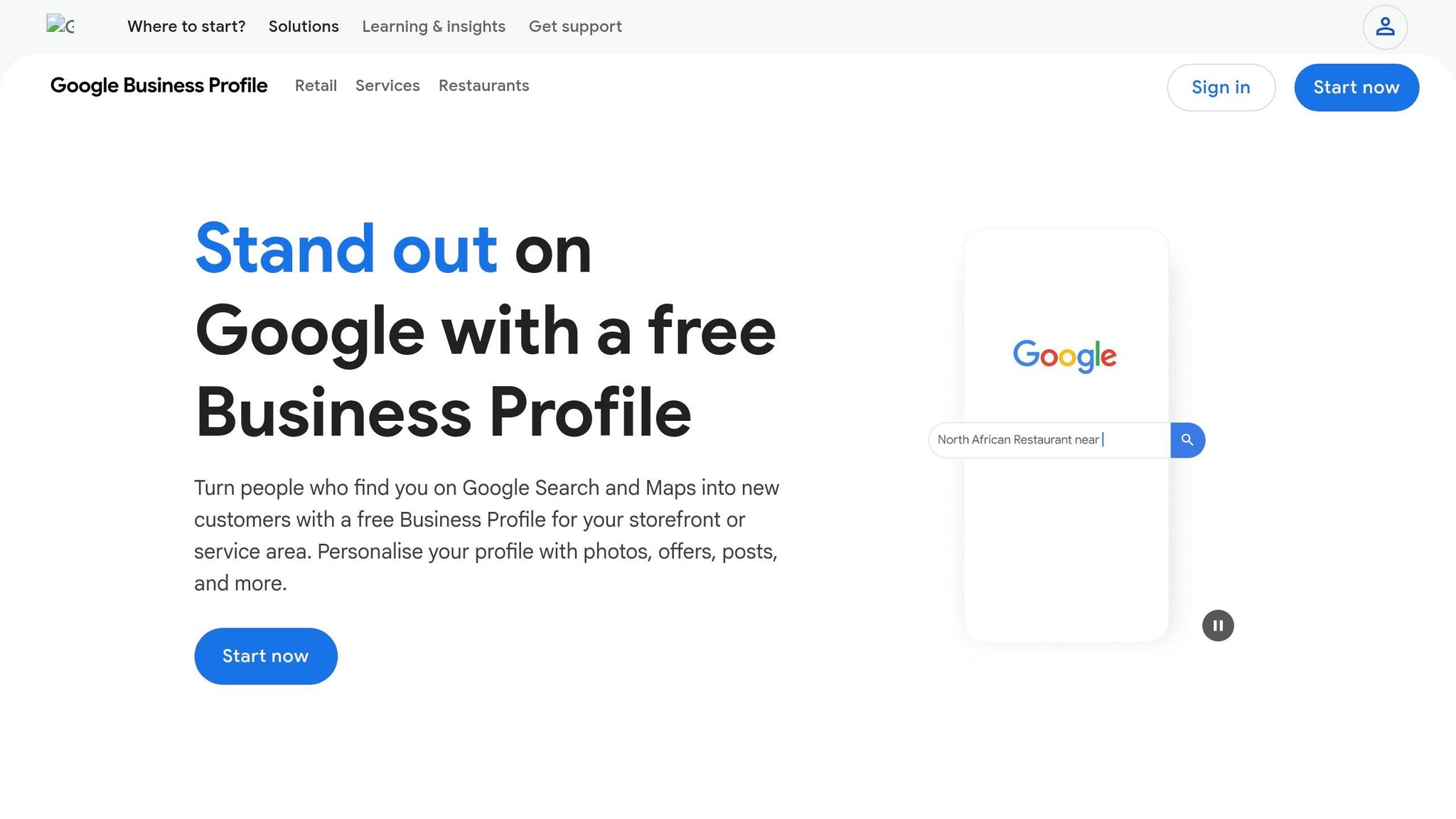 Google Business Profile displayed on a mobile device, highlighting online visibility for businesses.