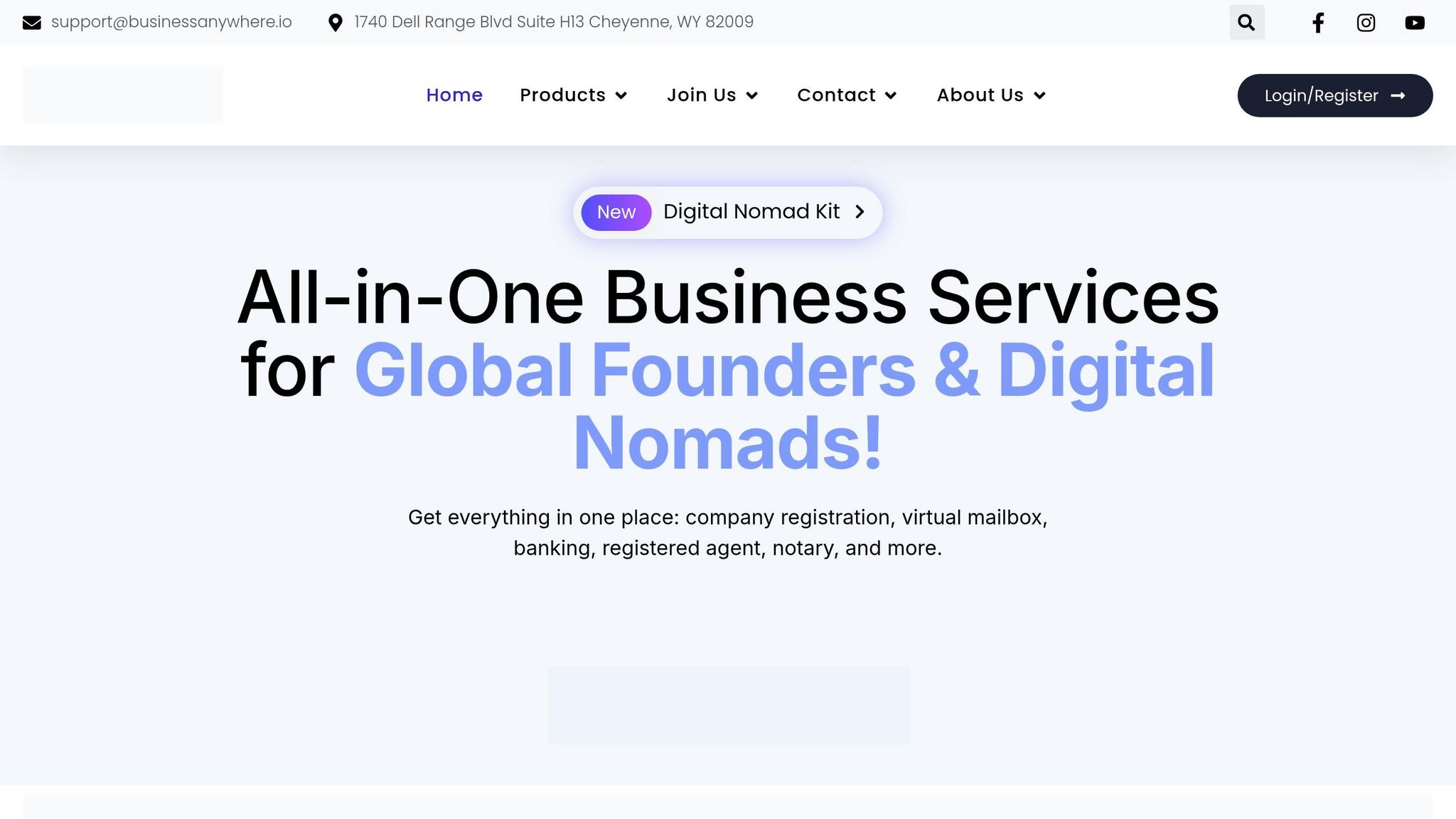 Business Anywhere offers comprehensive digital tools for global founders and digital nomads, including company registration, virtual mailbox, banking, and notary services.