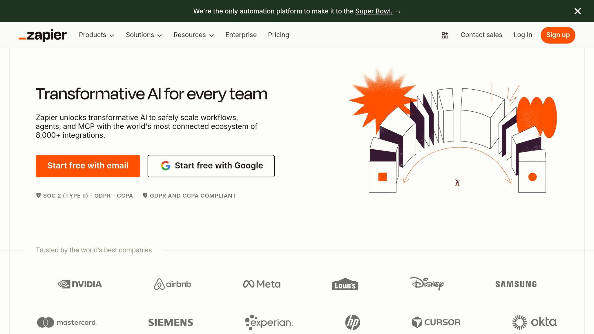 Illustration of AI technology integrating with small business operations, highlighting AI tools for 2026.