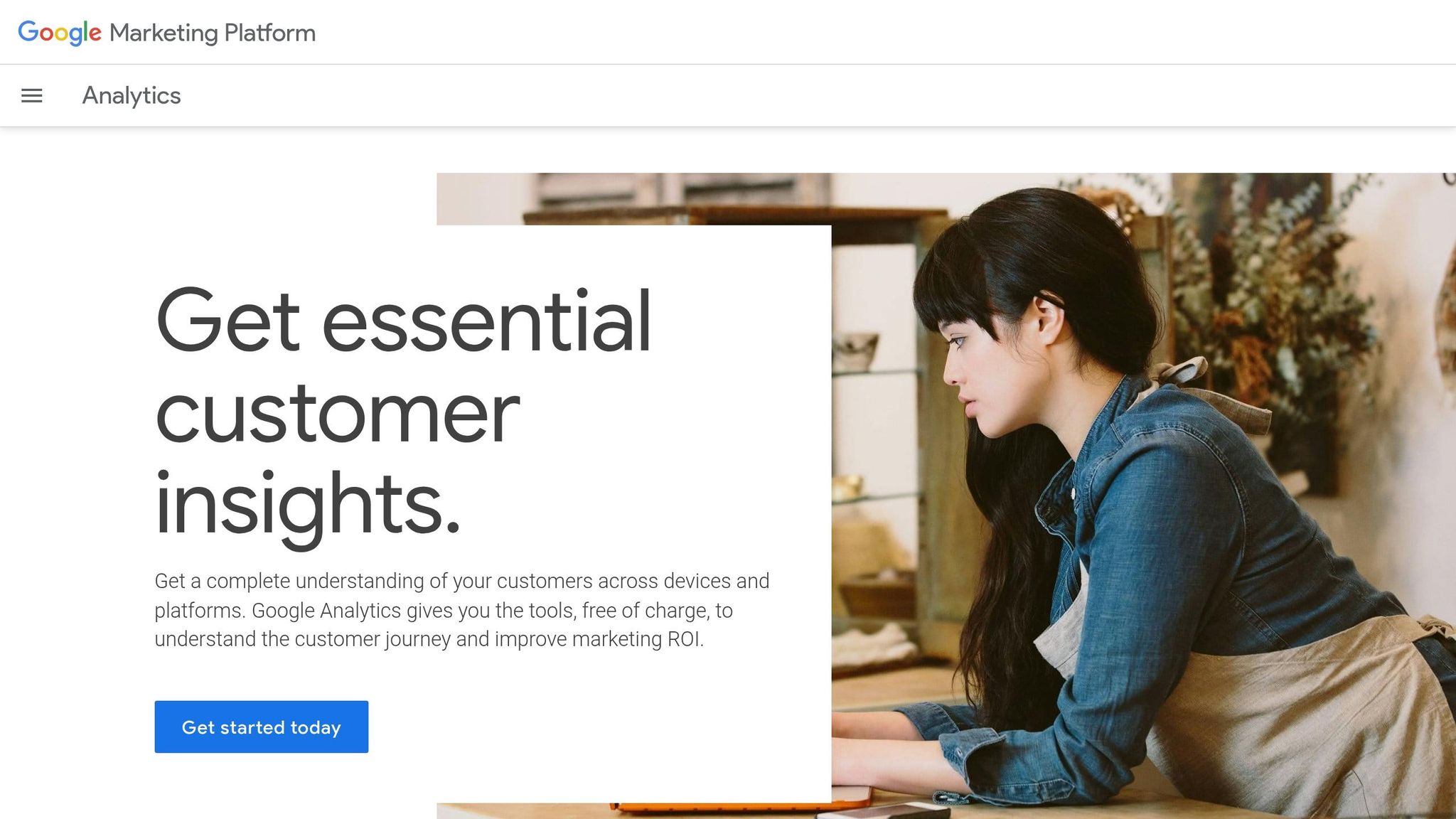 A woman analyzing customer data on a laptop for business insights, emphasizing digital marketing and customer understanding.