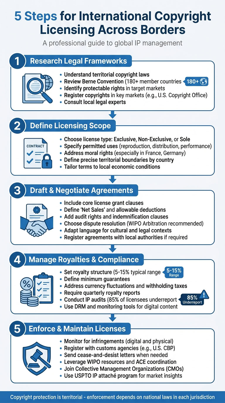 5 Steps for International Copyright Licensing Compliance