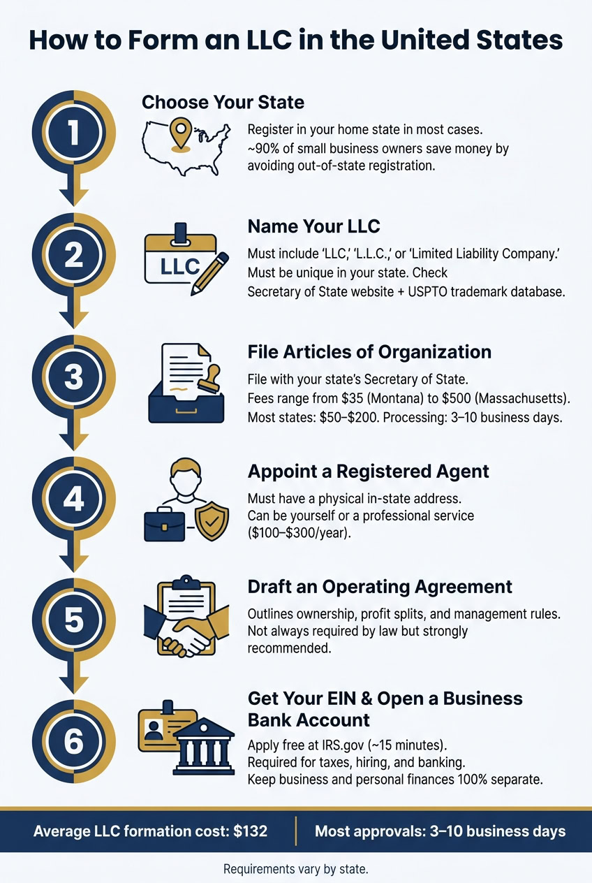 How to Form an LLC: Step-by-Step Guide