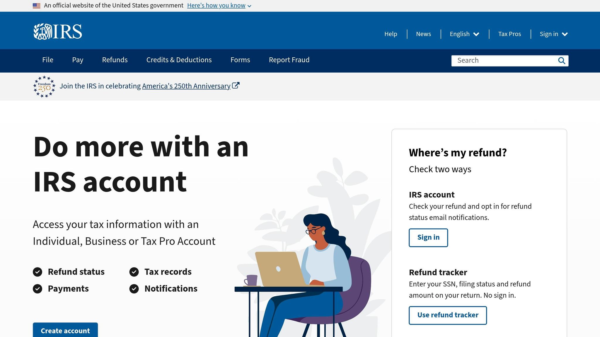 Illustration of a person working on a laptop, representing LLC owner payment methods like salary and owner draws.