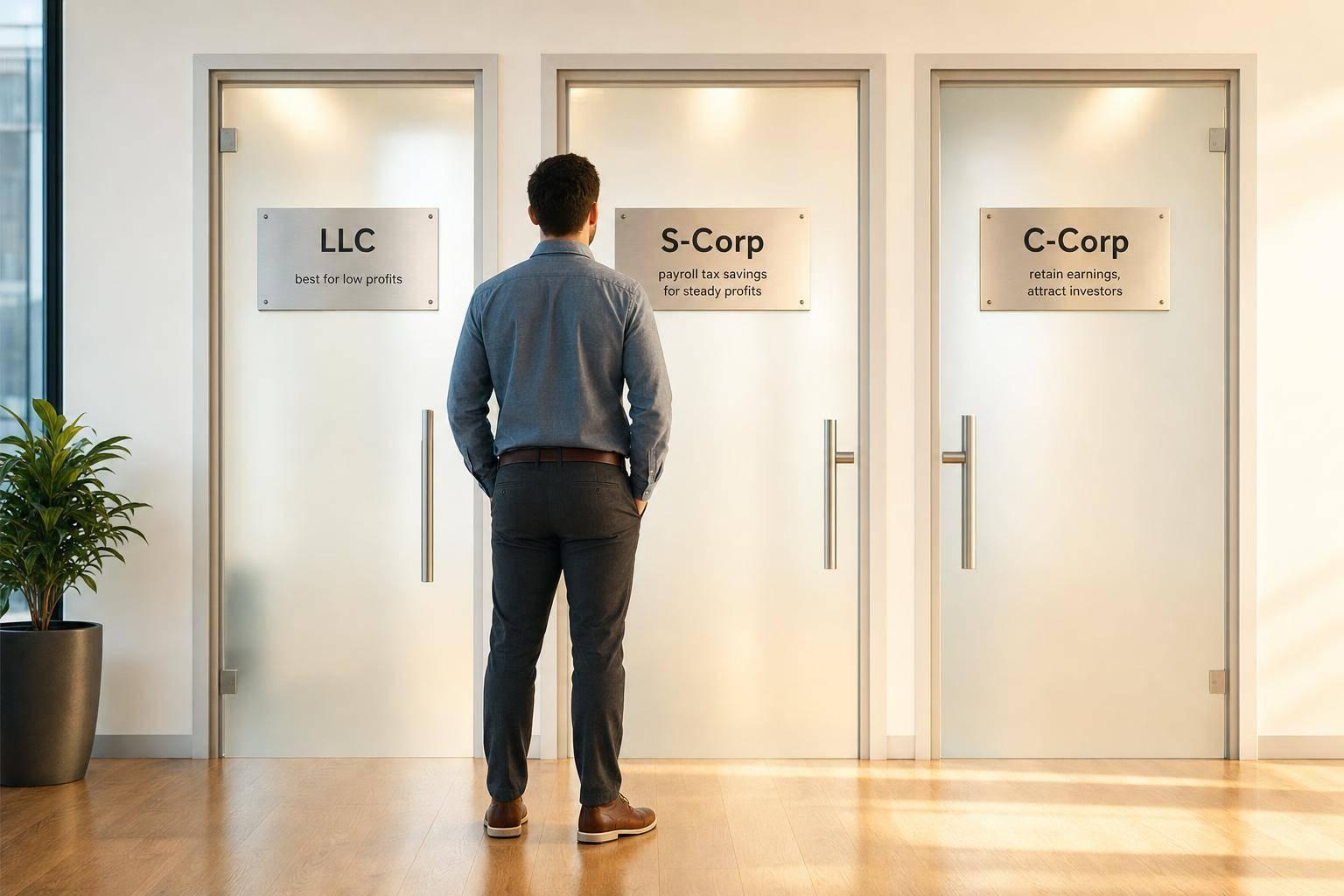 C-Corp vs S-Corp vs LLC: Which Is Most Tax-Efficient?
