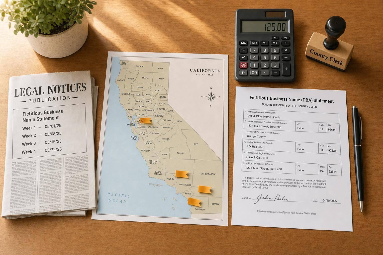 How to File a DBA in California: Costs and County Rules