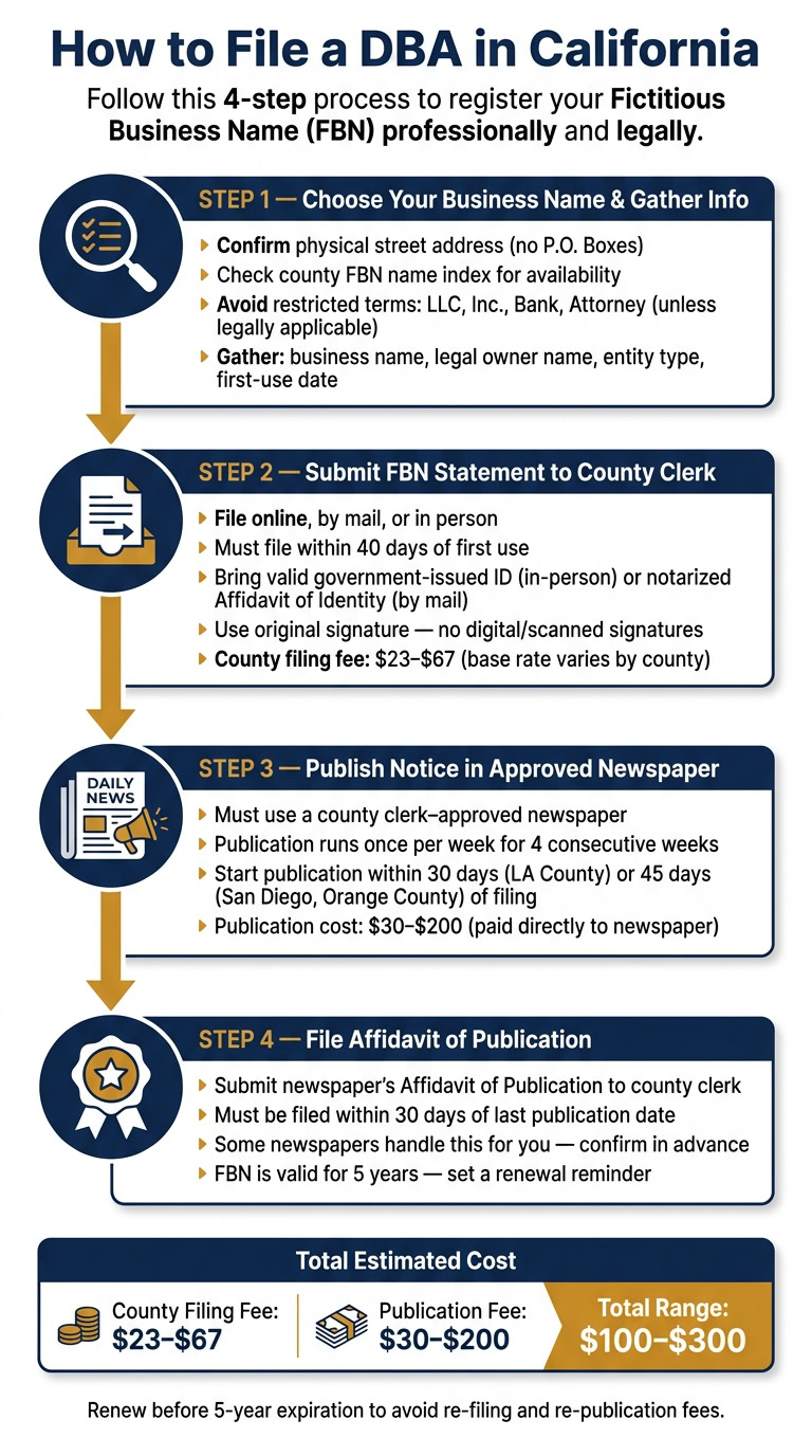 How to File a DBA in California: Step-by-Step Timeline