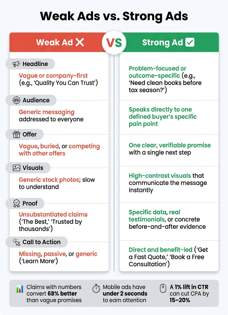 Weak Ads vs. Strong Ads: What Separates High-Performing Advertisements