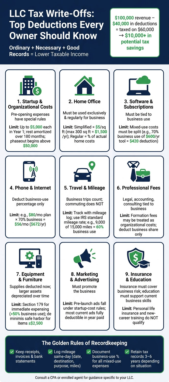 LLC Tax Write-Offs: Top Deductions Every New Owner Should Know