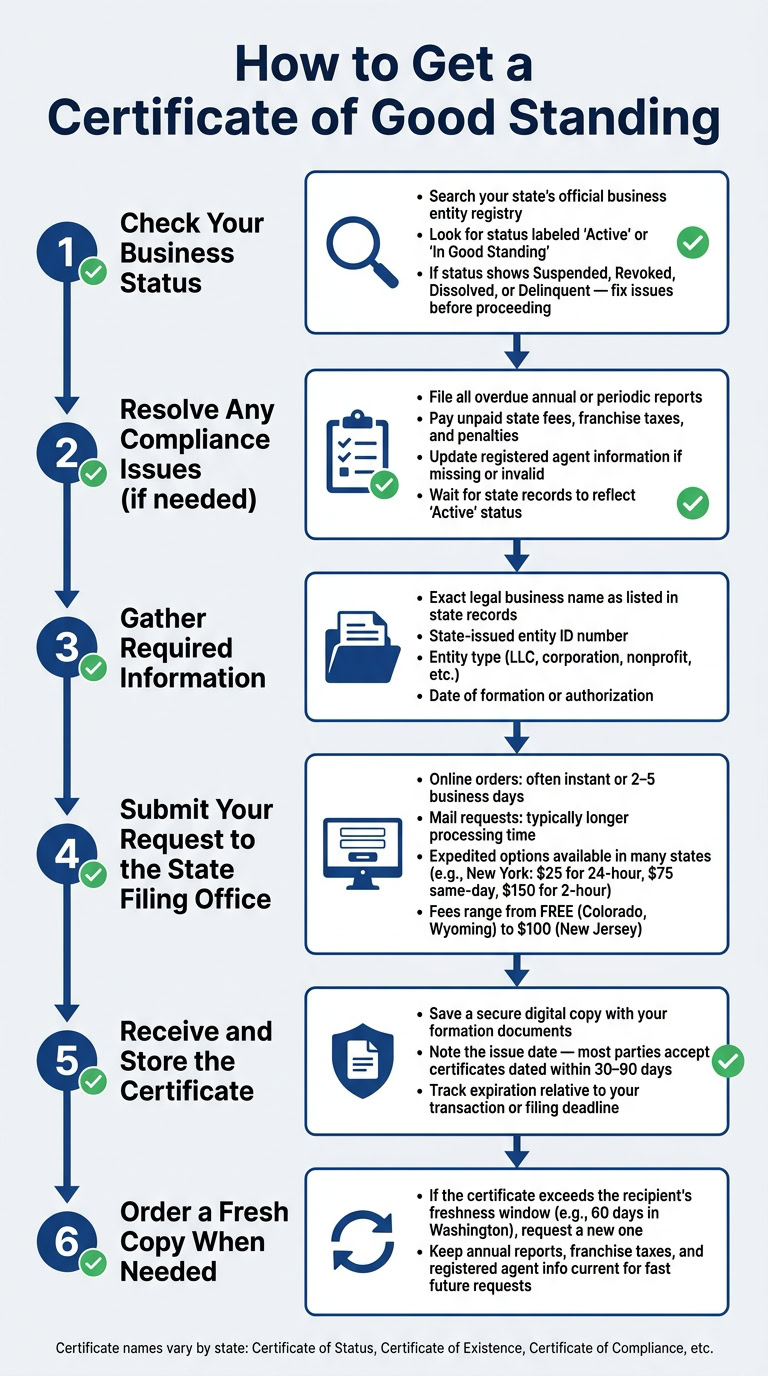 How to Get a Certificate of Good Standing: Step-by-Step Guide