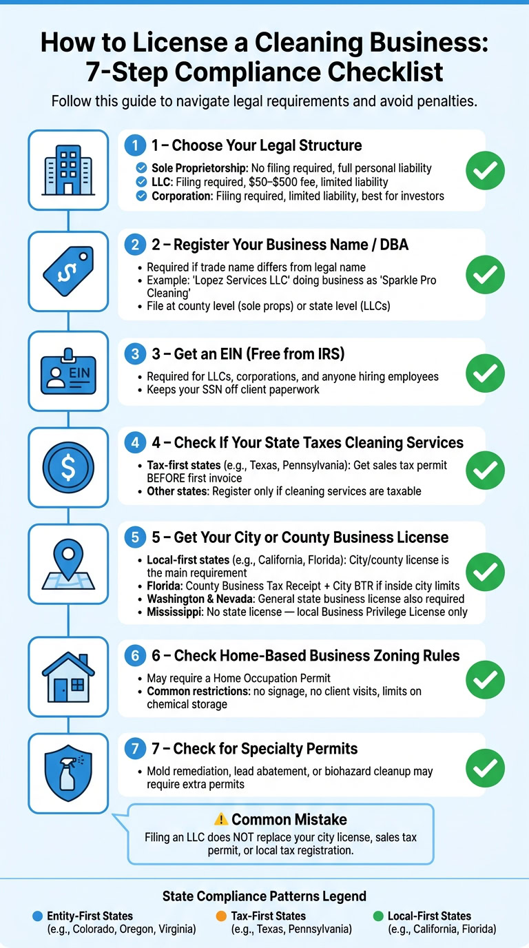How to License a Cleaning Business: 7-Step Compliance Checklist