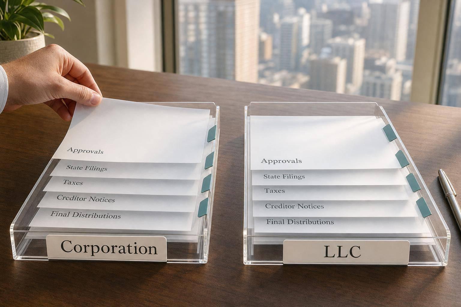 How to Dissolve a Corporation (vs Dissolving an LLC)