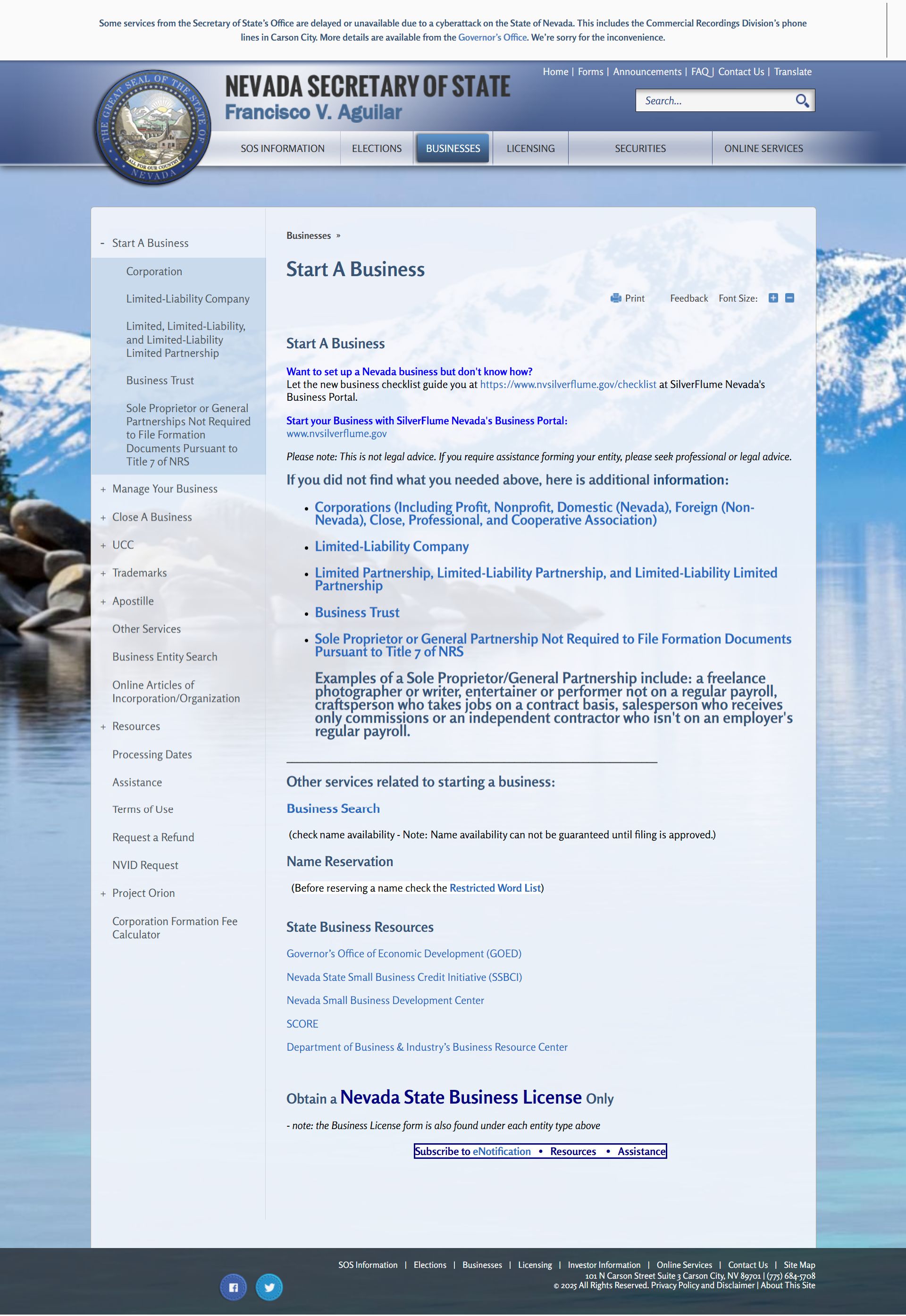 How to Start an LLC in Nevada - Nevada Secretary of State
