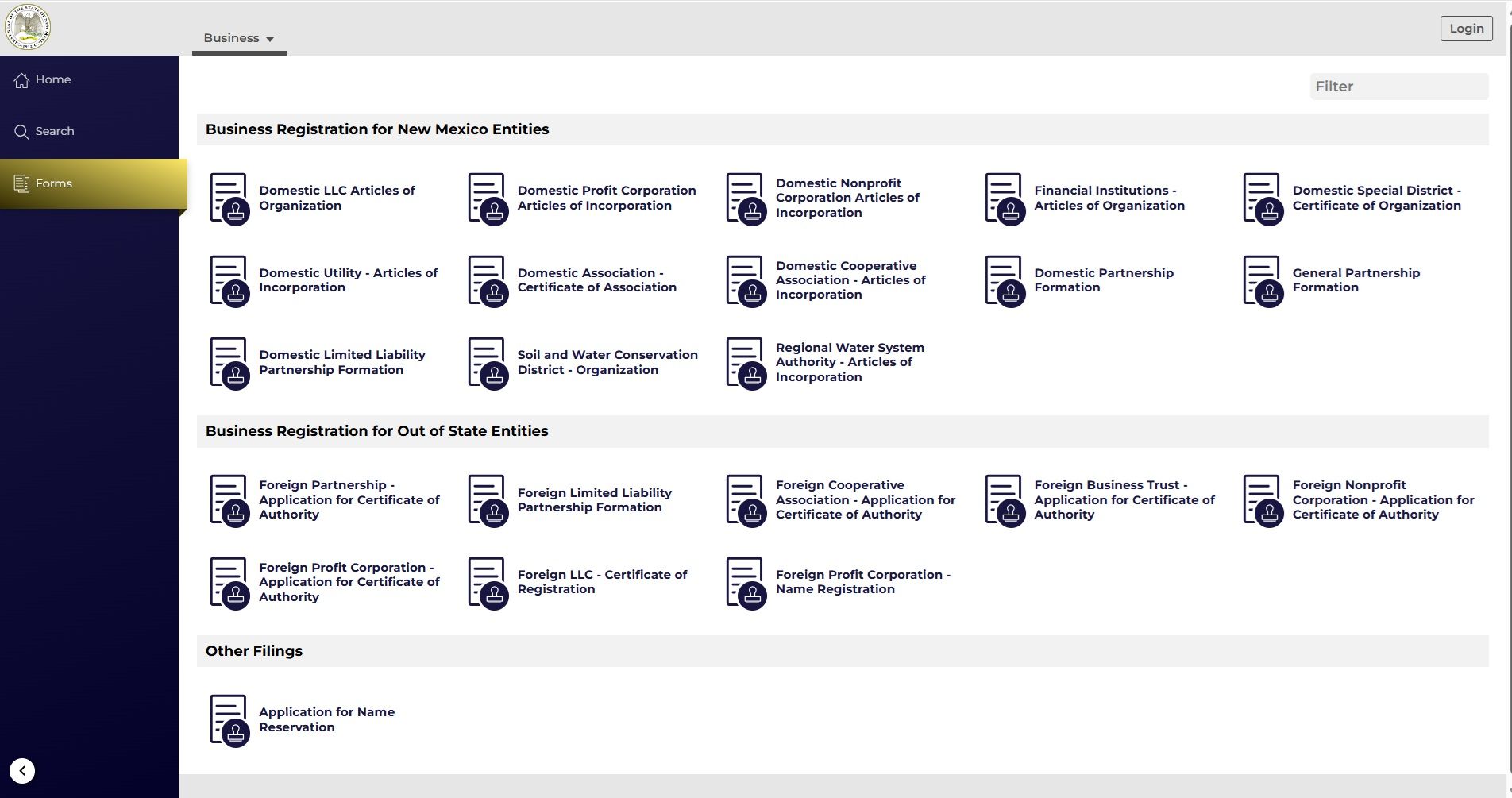 New Mexico Secretary of State Portal