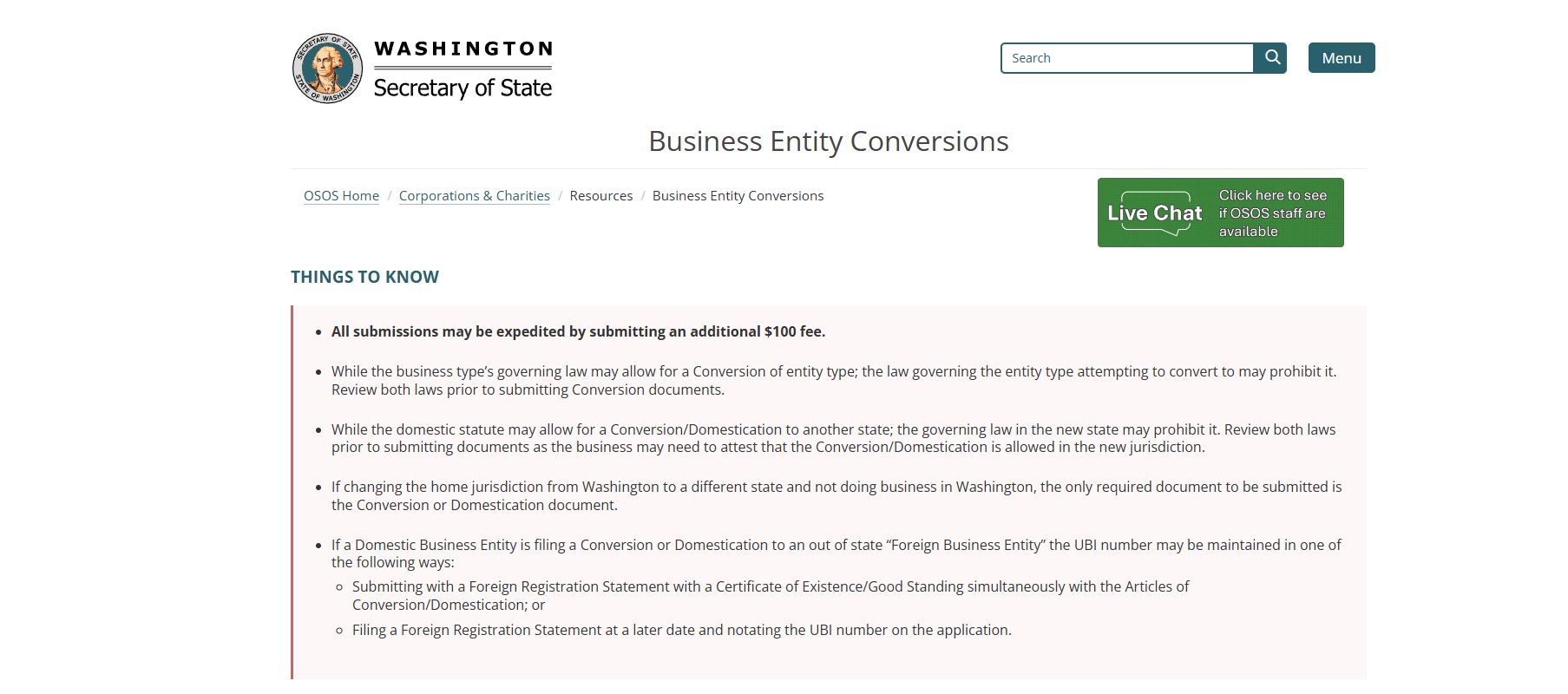 Official Washington State business entity dissolution form and instructions for LLCs.