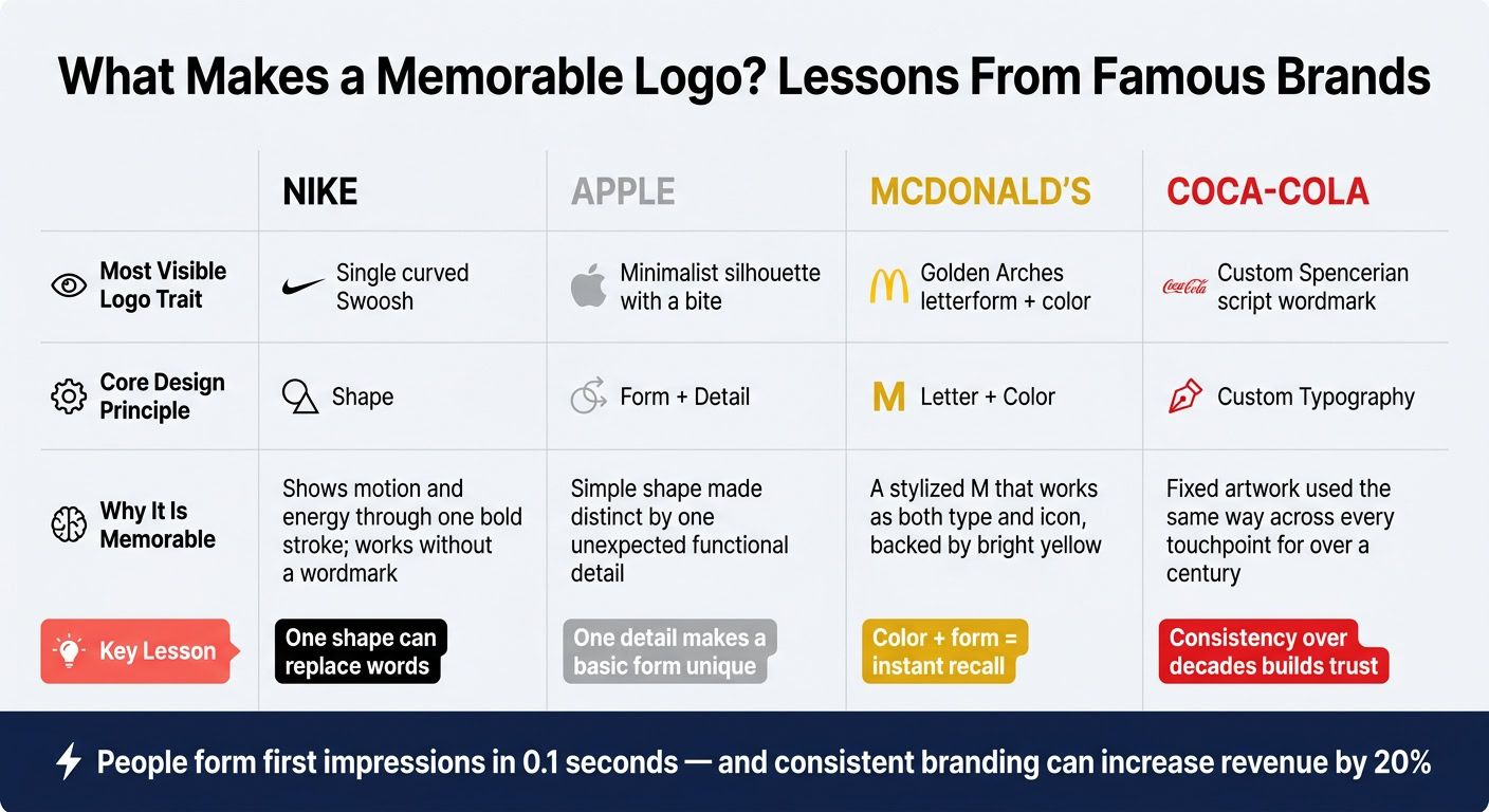 What Makes a Memorable Logo? 4 Famous Brands Compared