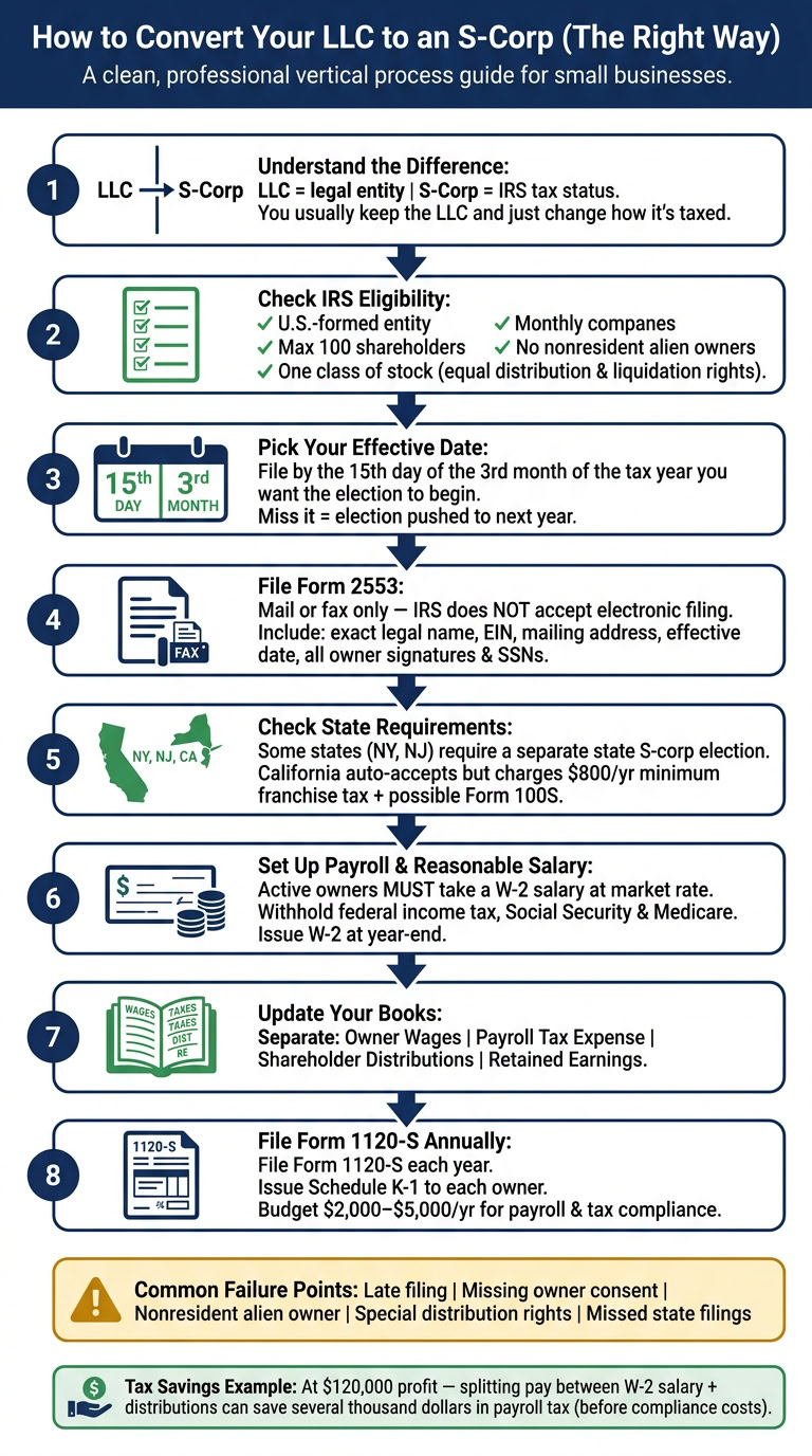 How to Convert Your LLC to S-Corp: Step-by-Step Process