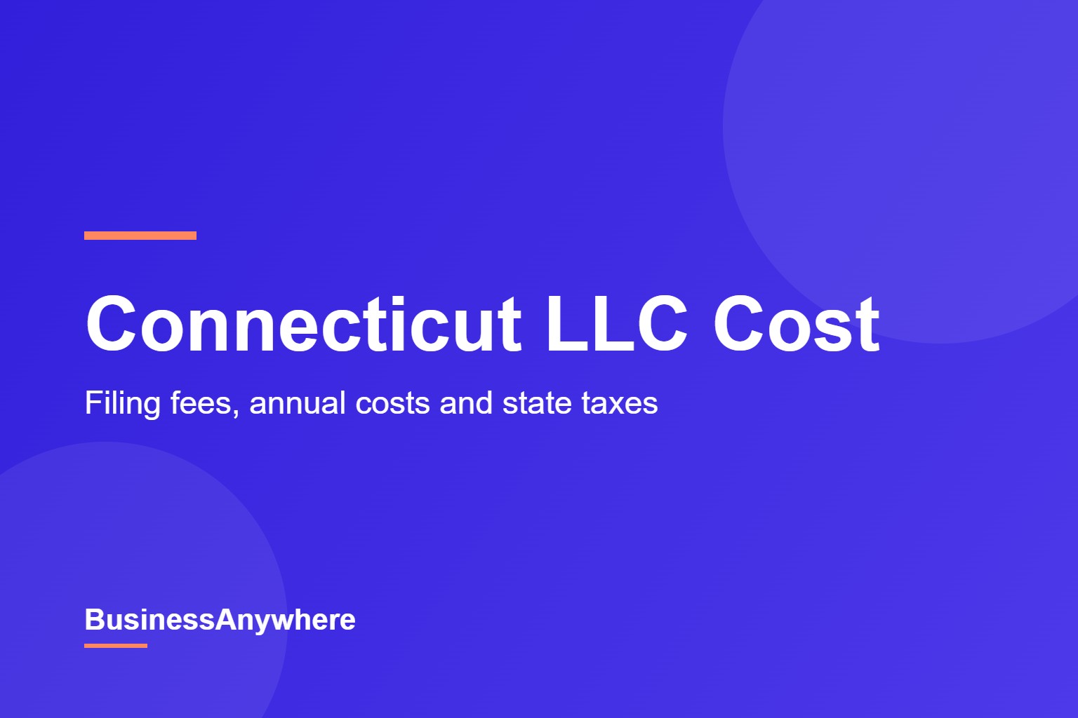 Connecticut LLC cost