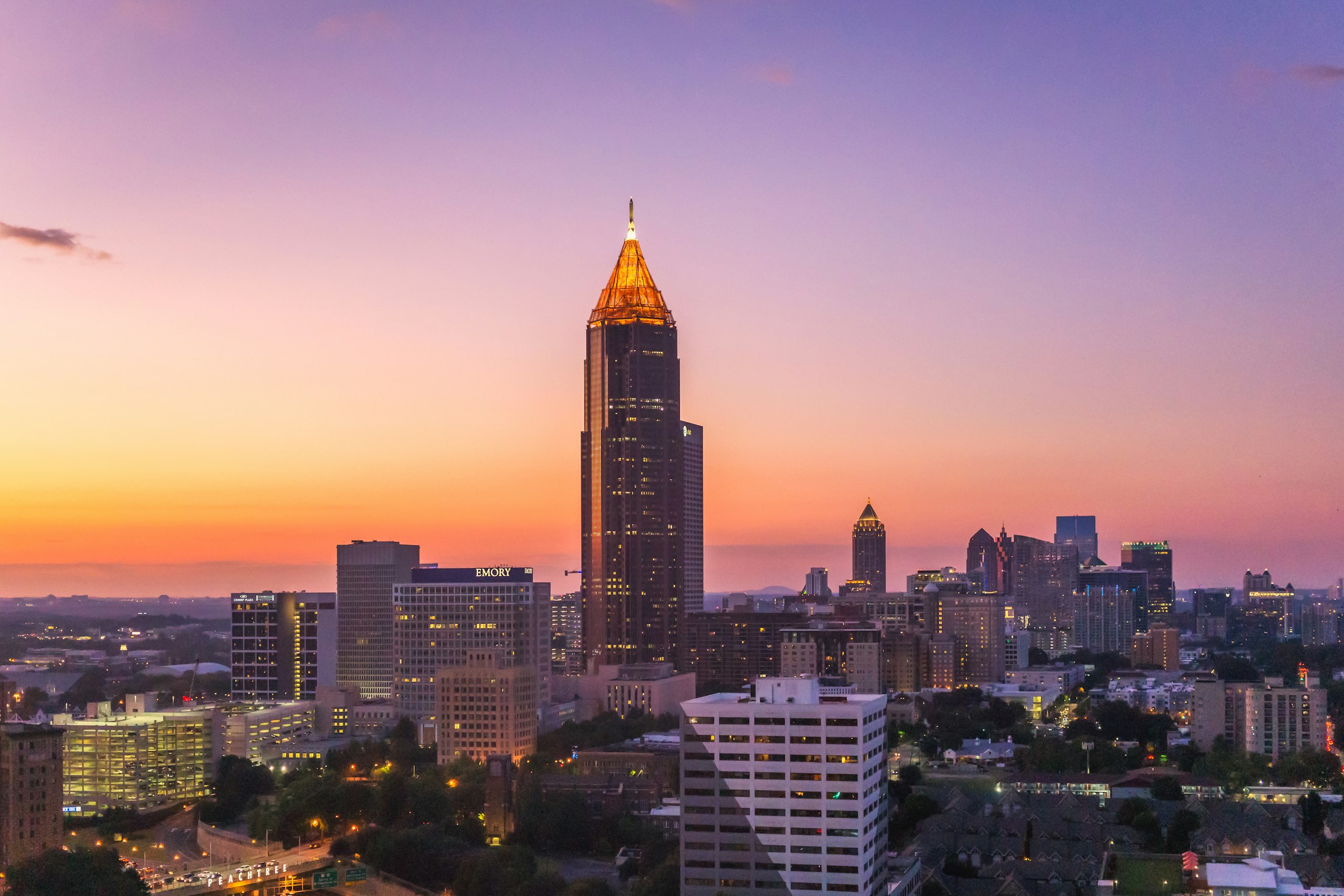 Atlanta, Georgia skyline at dusk