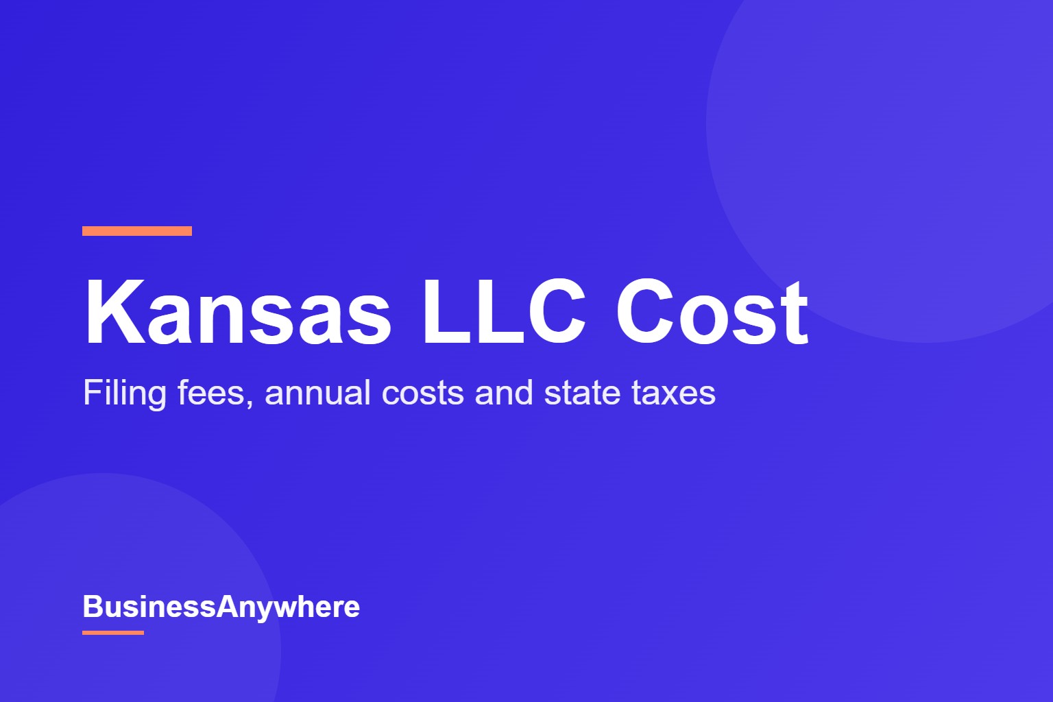 Kansas LLC cost
