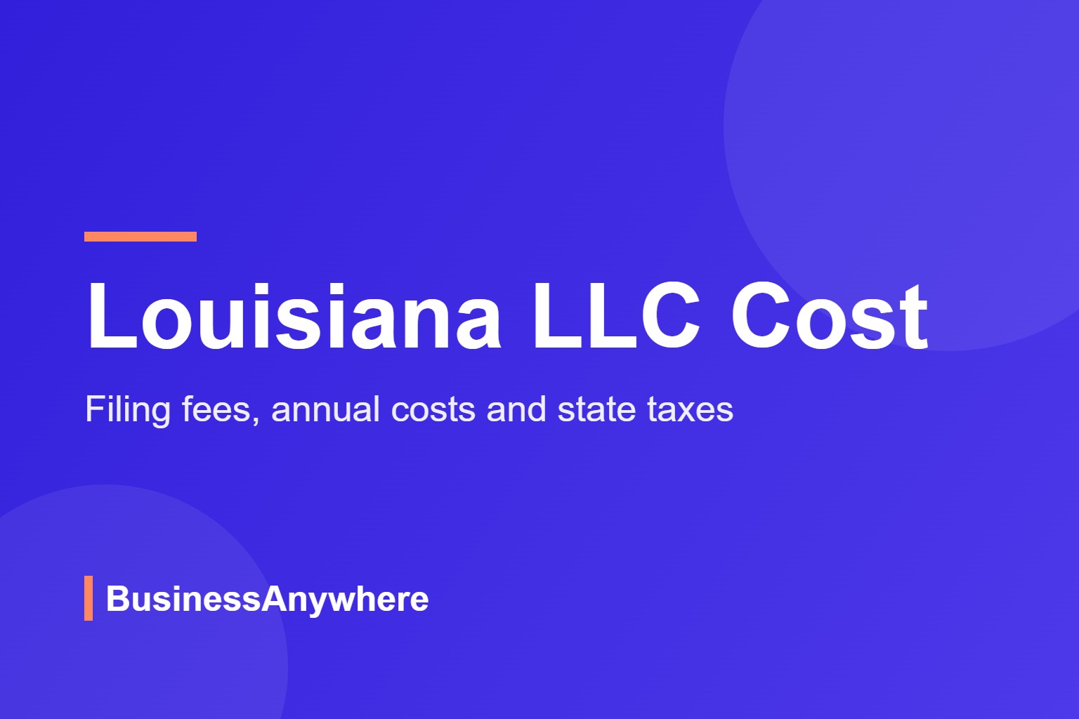 Louisiana LLC cost