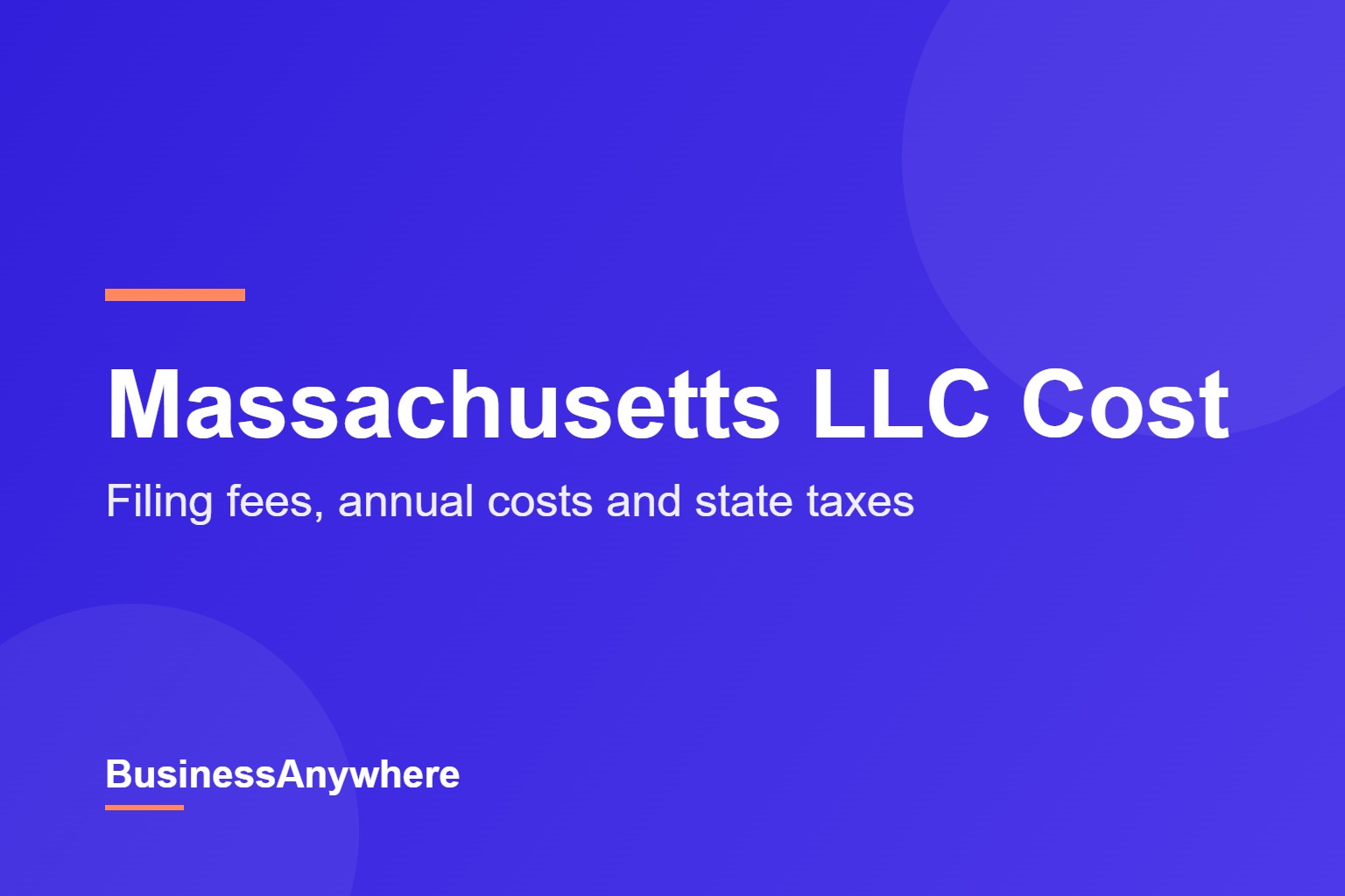 Massachusetts LLC cost