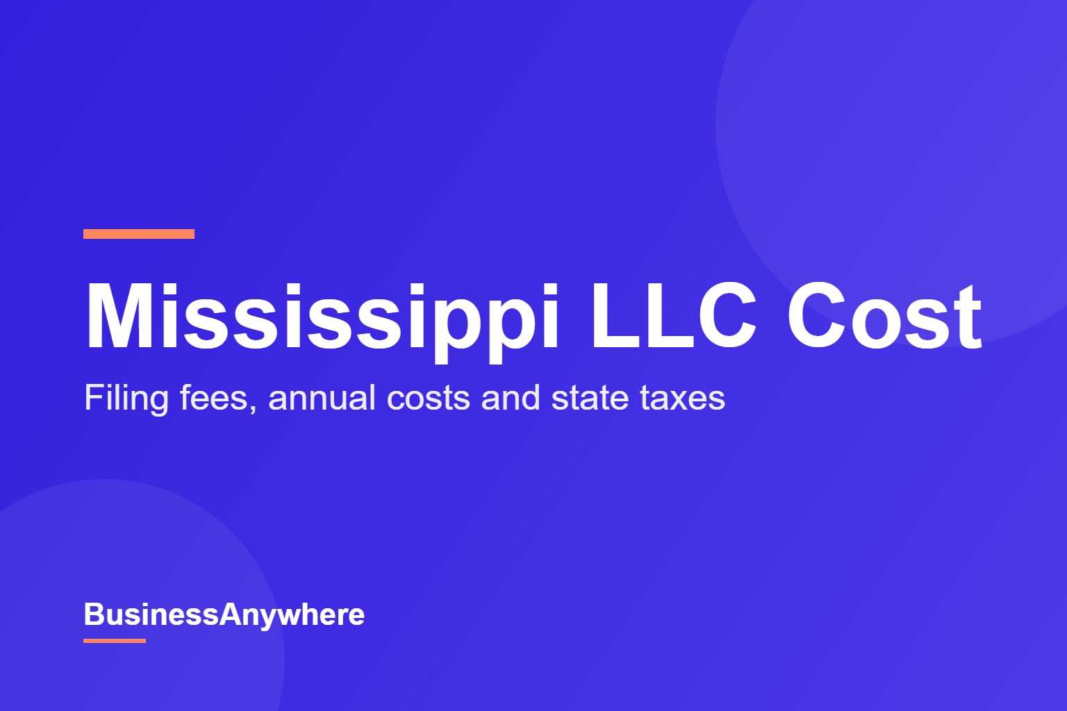 Mississippi LLC cost
