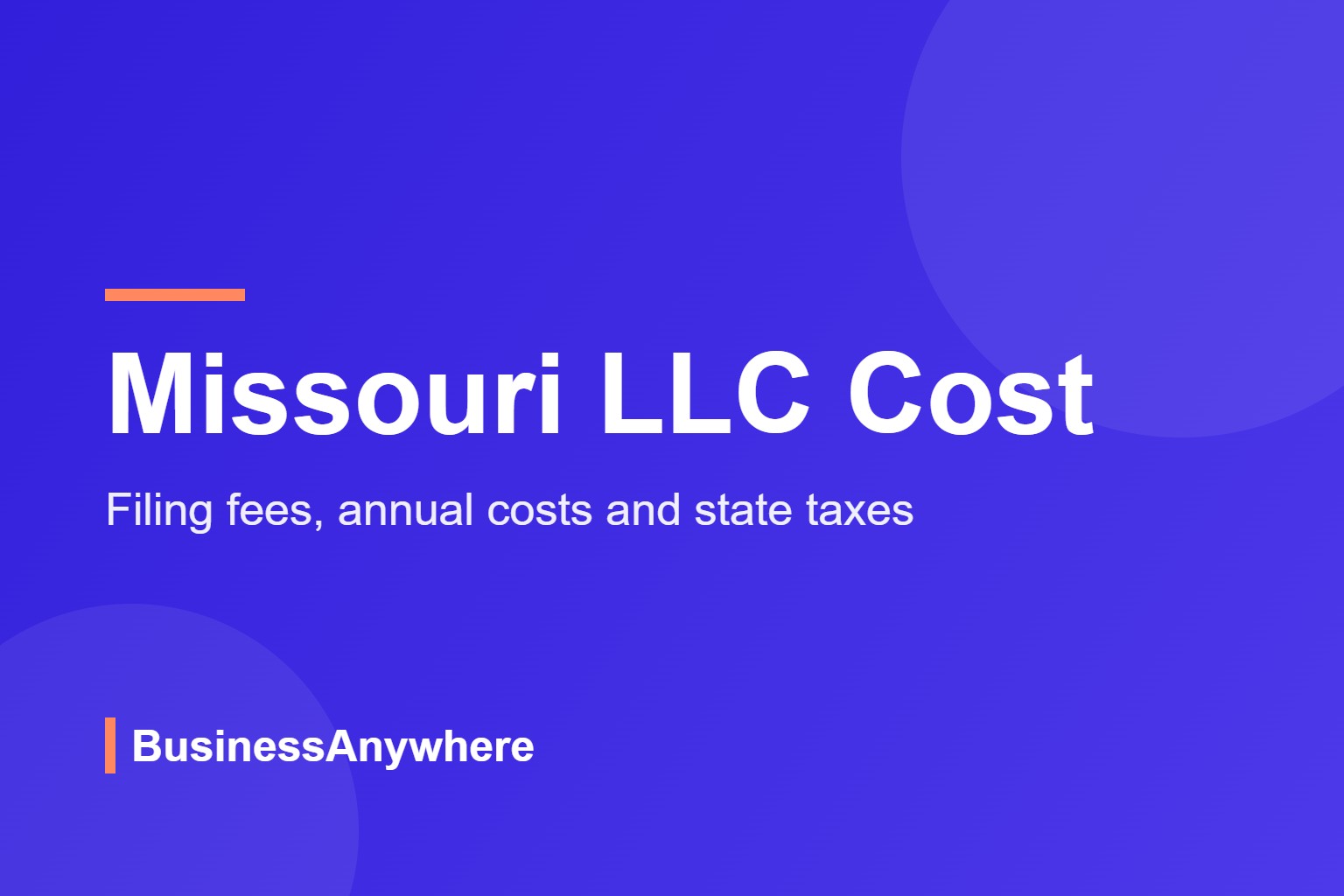 Missouri LLC cost