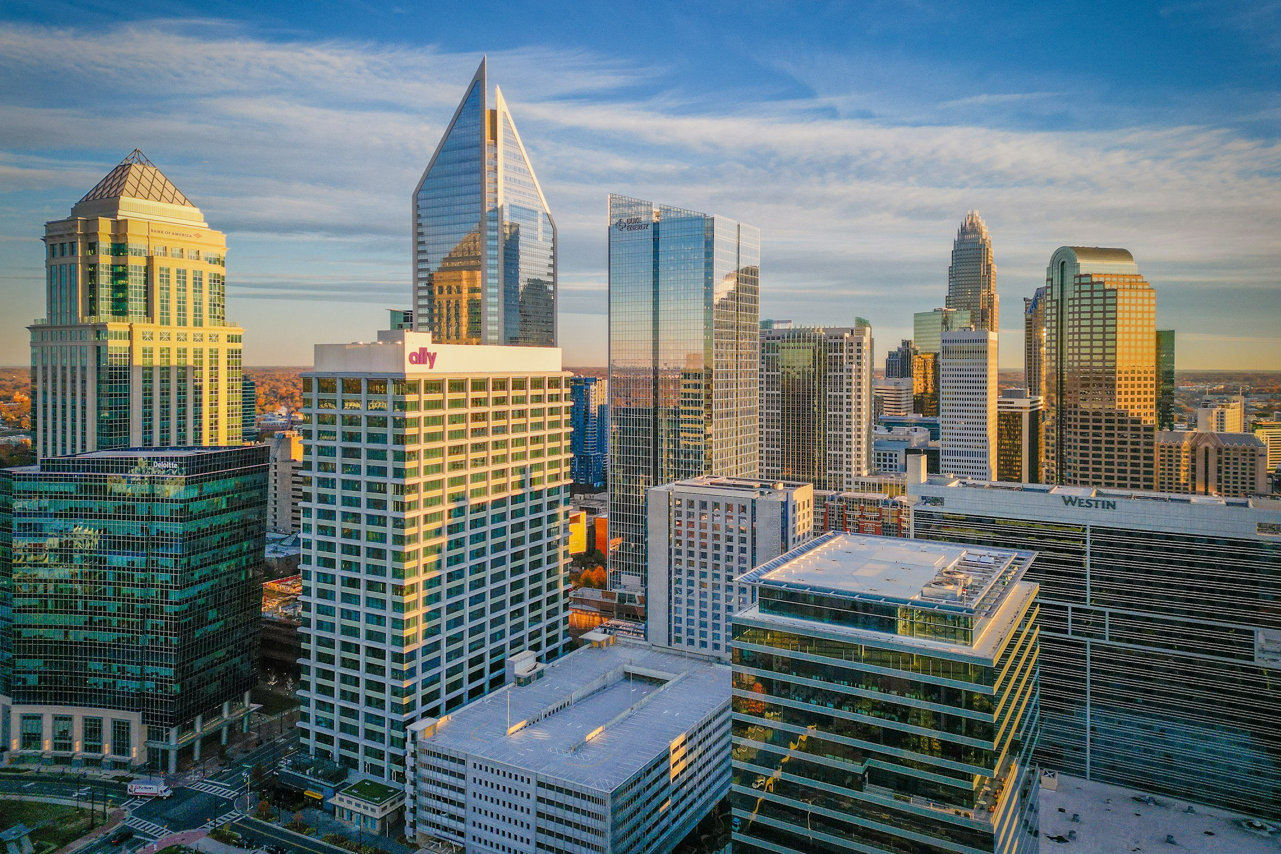 Charlotte, North Carolina skyline on a clear day