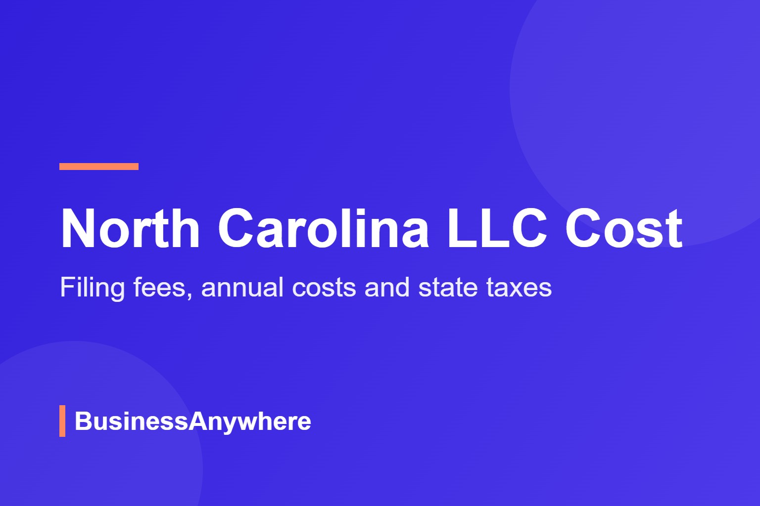 North Carolina LLC cost