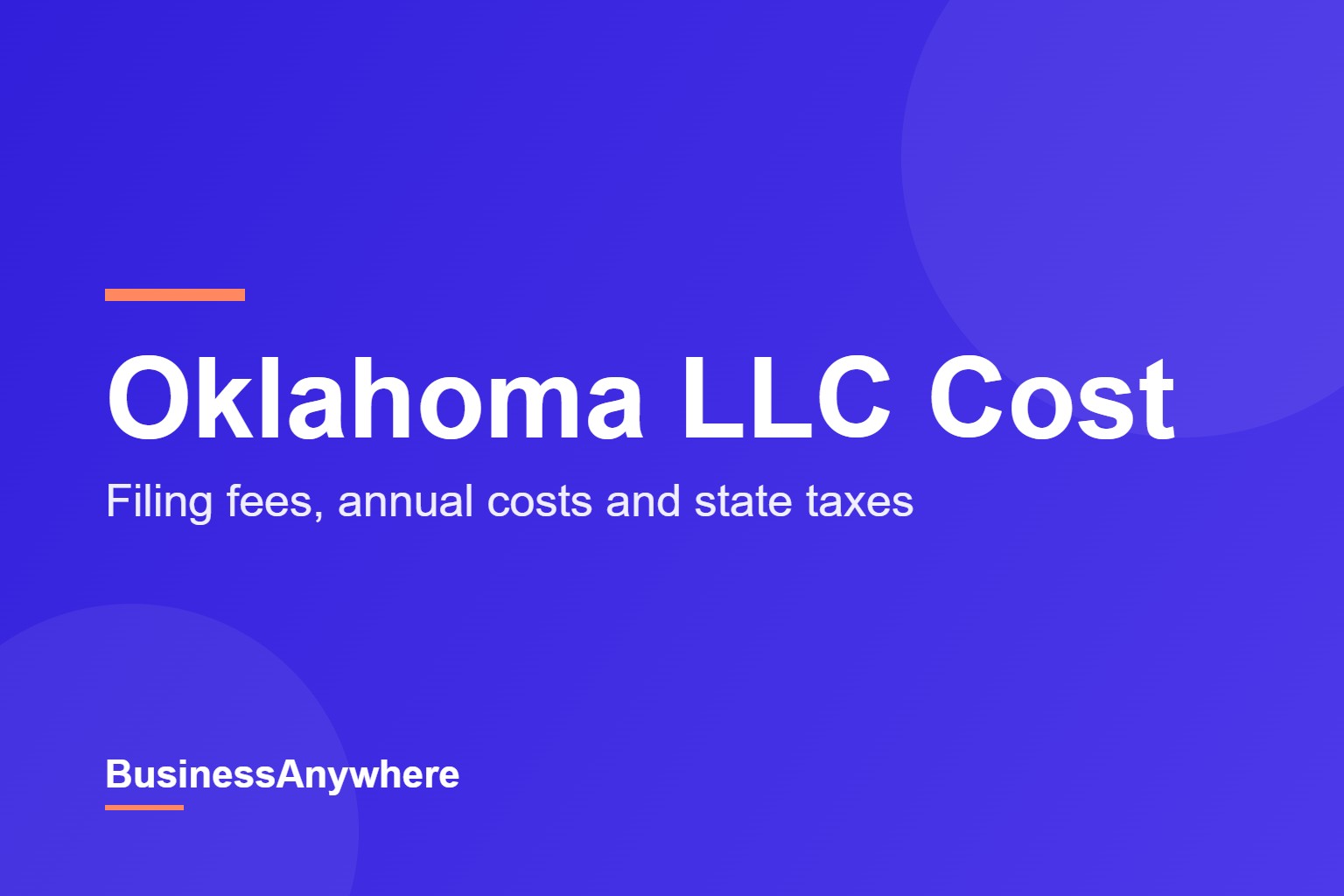 Oklahoma LLC cost