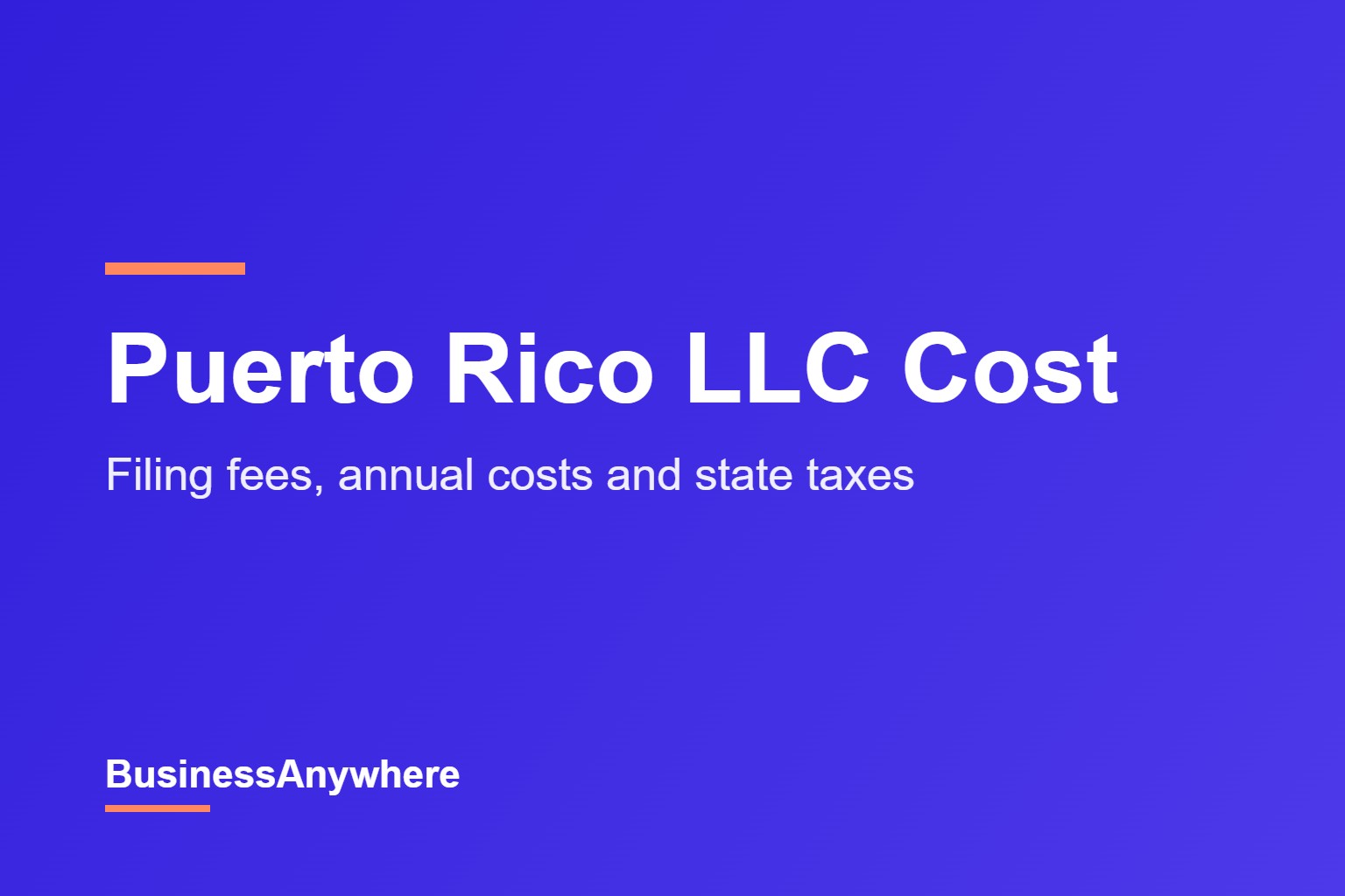 Puerto Rico LLC Cost cover image