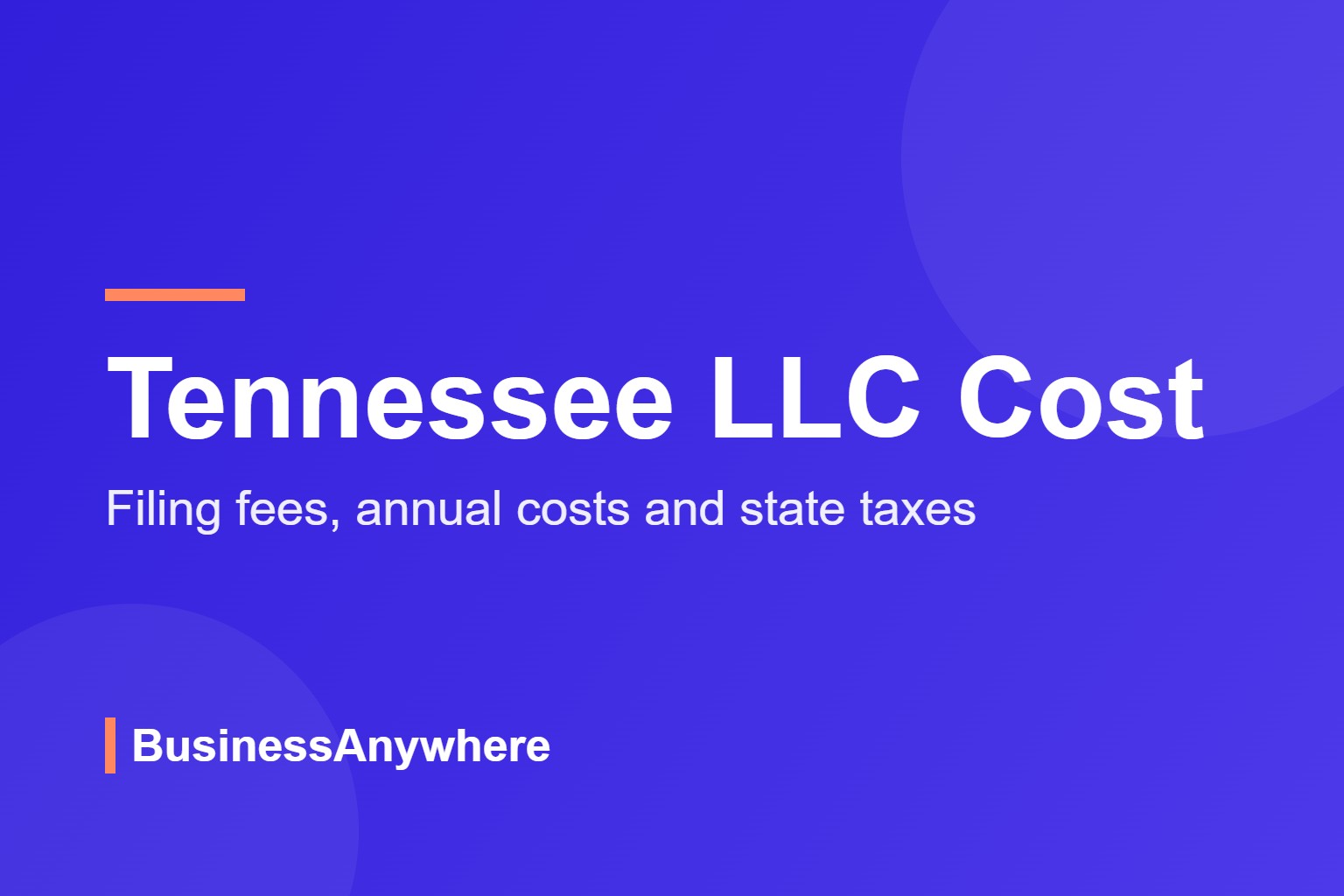 Tennessee LLC cost