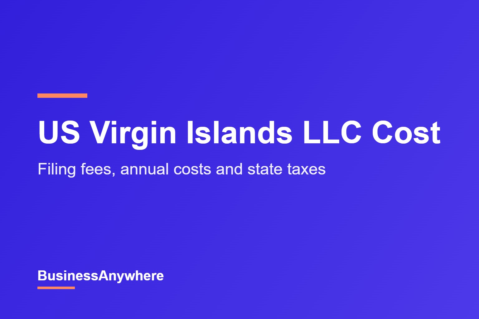 US Virgin Islands LLC Cost cover image
