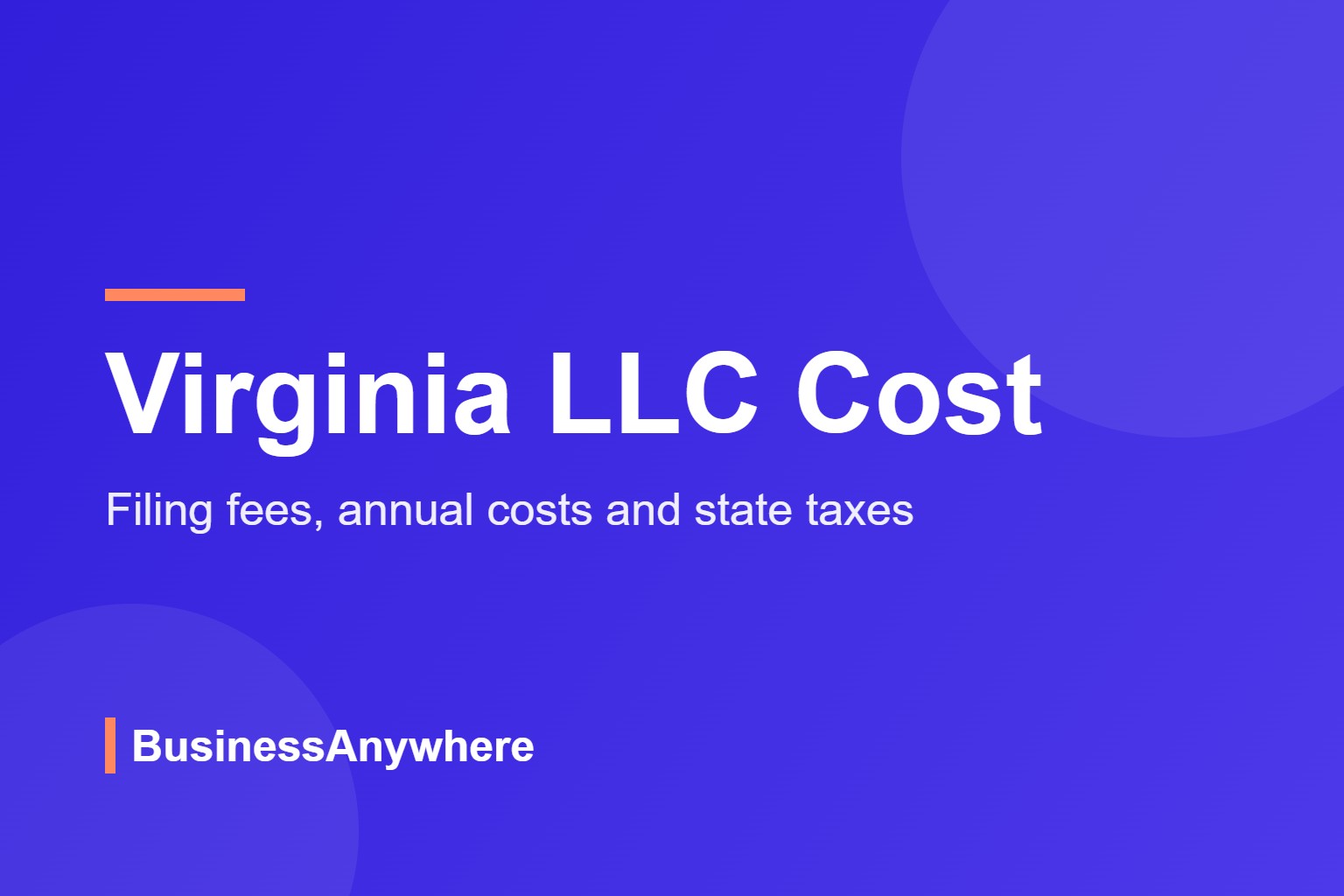Virginia LLC cost